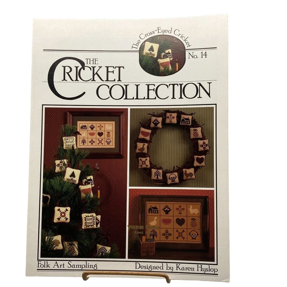 Vintage Cross Stitch Patterns, Folk Art Sampling No14 by Karen Hyslop, Cross Eye